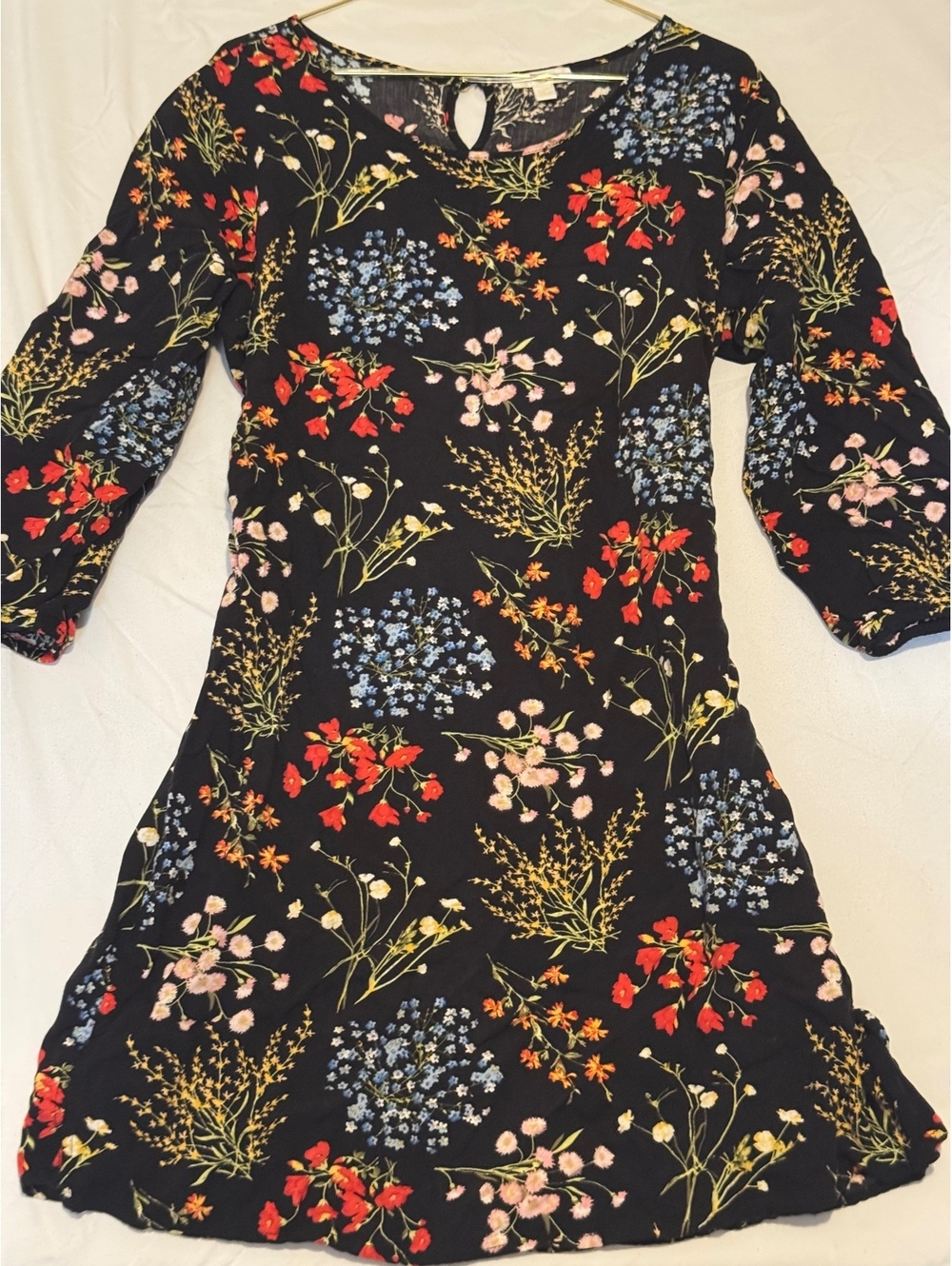 Charlotte Russe Black Floral Mini Dress – Size XL